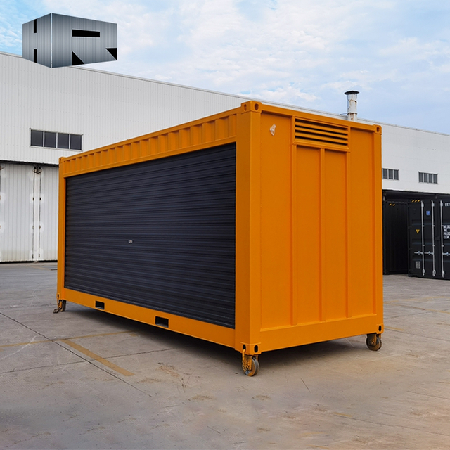 Customized steel container with roller shutter door