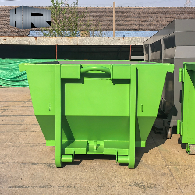 Green 12 Yard Roll Off Dumpster