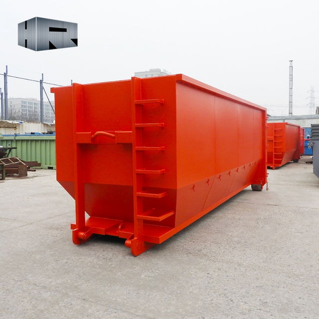 Bathtub shaped roll-on/roll-off container