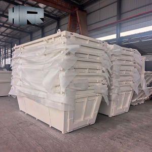 Garbage collection waste skip bin with door