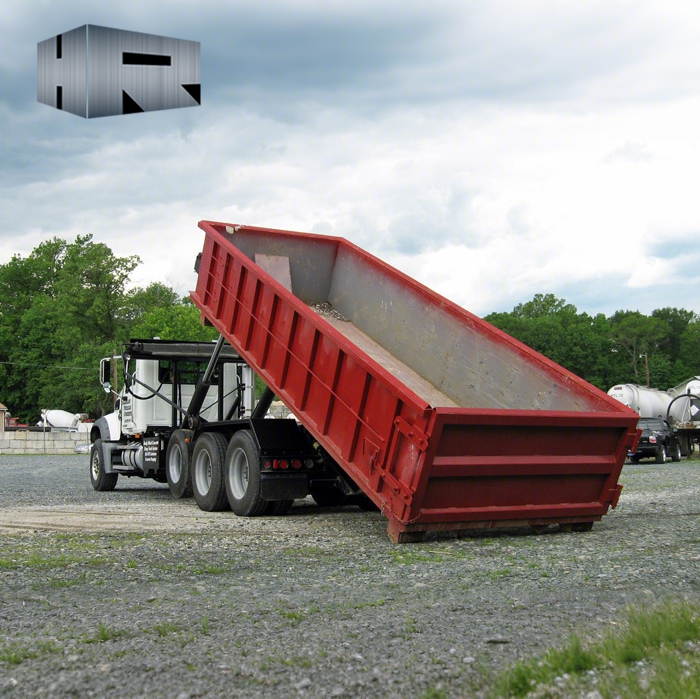 Roll off dumpster loading and waste management