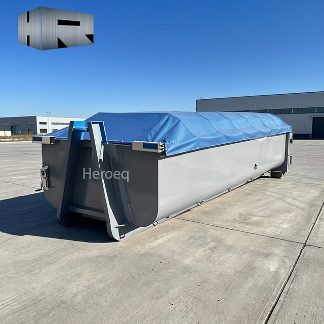 Hook Lift Container With Retractable Tarp Cover